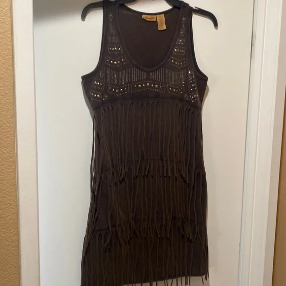 Wrangler cowgirl inspired dress with fringe size Medium - Picture 2 of 4